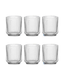 TarHong mesa Double Old Fashion 6-Piece Premium Acrylic Glass Set, 15 oz