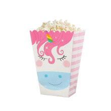 ATOSA Set 4 Boxes Palomitas Of Carton Unicorn Popcorn Box