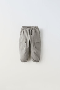 Technical plush trousers