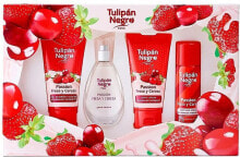 Tulipan Negro Passion Fresa Y Cereza - Duftset (Eau de Toilette 50ml + Körperspray 50ml + Duschgel 75ml + Körperlotion 75ml)