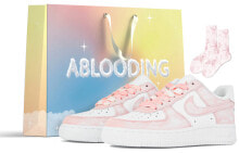 【定制球鞋】 Nike Air Force 1 Low ABLOODING 星空系列 粉色星空 星云极星 星辰大海 低帮 板鞋 女款 粉 / Кроссовки Nike Air Force DD8959-100