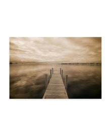 Trademark Global monte Nagler Dock at Crooked Lake Conway Michigan Canvas Art - 37