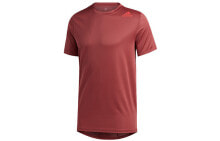adidas 足球训练运动圆领短袖T恤 男款 亮粉红 / Adidas T GC8189