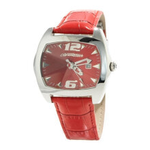 Мужские наручные часы с ремешком Мужские наручные часы с красным кожаным ремешком Chronotech CT2188L-04 ( 41 mm)