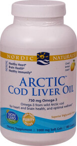 Рыбий жир и Омега 3, 6, 9 Nordic Naturals Arctic Cod Liver Oil -- Масло печени арктической трески Nordic Naturals - 750 мг - 180 капсул