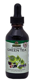 Растительные экстракты и настойки Nature's Answer Platinum Green Tea Mixed Berry Зеленый чай с 50% ЭГКГ 95% полифенолов 60 мл с ягодным вкусом