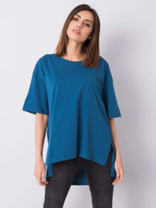 Женские футболки Женская футболка свободного кроя синяя Factory Price