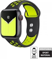 Аксессуары для смарт-часов crong Crong Duo Sport Band - Apple Watch Band 38/40 mm (Black / Lime)