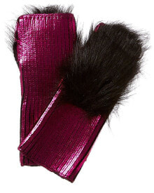 Купить женские перчатки и варежки Adrienne Landau: Adrienne Landau Metallic Gloves Women's Pink