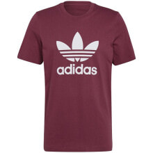 Мужские футболки Мужская спортивная футболка красная с логотипом Adidas Trefoil Tshirt