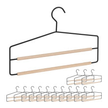 15 x Hosenbügel platzsparend schwarz