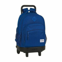 School Rucksack with Wheels Compact BlackFit8 Oxford Dark blue 33 X 45 X 22 cm