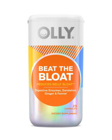 Пищеварительные ферменты Olly Beat The Bloat Комплекс с пищеварительными ферментами, одуванчиком, имбирем и фенхелем для уменьшения вздутия 25 капсул