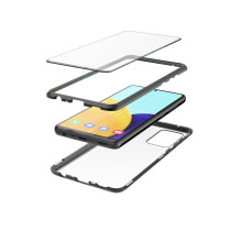 Чехлы для смартфонов hama Magnetic+Glass+Display Glass чехол для мобильного телефона 16,5 cm (6.5") Крышка Черный, Прозрачный 00196743