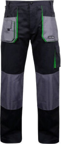 Lahti Pro Work trousers, cotton, black and green, size XXXL (L4050660)