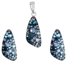 Женские комплекты бижутерии silver jewelry set 39167.3 blue style
