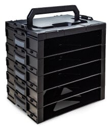 Купить ящики для строительных инструментов BS SYSTEMS: BS-Systems i-BOXX Rack 5er Block BSS Classic, Schwarz / Anthrazit