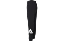 adidas 型格针织logo束脚运动卫裤 男款 黑色 / Трендовая одежда Adidas DQ1445