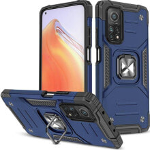 Wozinsky Wozinsky Ring Armor pancerne hybrydowe etui pokrowiec + magnetyczny uchwyt Mi Poco M4 Pro 5G / Redmi Note 11 5G (China) / Redmi Note 11T 5G / Redmi Note 11S 5G niebieski