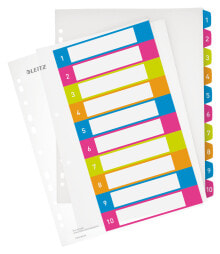 Esselte Leitz 12430000 - Numeric tab index - Polypropylene (PP) - Multicolour - Landscape - A4+ - 245 mm