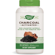 Витамины и БАДы для пищеварительной системы nature's Way Charcoal Activated Активированный уголь 280 мг 360 капсул