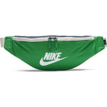 Мужские поясные сумки Мужская поясная сумка текстильная зеленая спортивная Nike Heritage Hip Pack BA5750 311 Messenger Bag