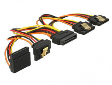 Компьютерные кабели и коннекторы DeLOCK 60147 кабель SATA 0,15 m SATA 15-контактный 4 x SATA 15-pin Черный, Оранжевый, Красный, Желтый