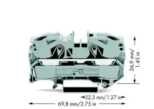 Wago 2016-1201 клеммная коробка Серый