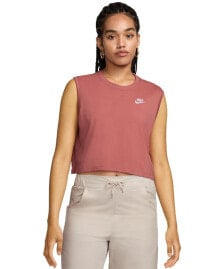 Nike women's Sportswear Club Cropped Sleeveless T-Shirt