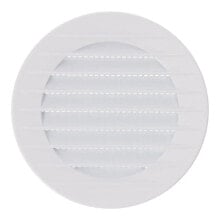 EDM Recessed round ventilation grille with mosquito net ABS 80 mm