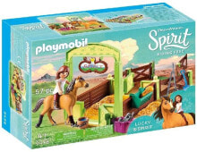 Children's play sets and figures made of wood pLAYMOBIL Spirit Riding Free Lucky & Spirit with Horse Stall Playset, Multicolor