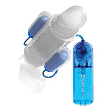 Насадка или эротический удлинитель Classix Dual Vibrating Penis Sleeve Blue and Clear