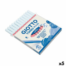Set of Felt Tip Pens Giotto Turbo Maxi Pink (5 Units)
