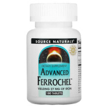 Железо Source Naturals, Advanced Ferrochel, улучшенная формула, 180 таблеток