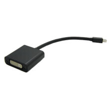 Value 12.99.3128 кабельный разъем/переходник Mini DisplayPort DVI-D Черный