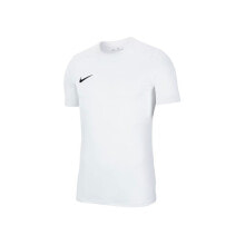 Мужские спортивные футболки Мужская спортивная футболка белая с логотипом Nike JR Dry Park Vii