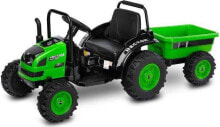 Toyz Tractor with a trailer Caretero Toyz Hector rechargeable battery + remote control - green