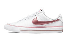 Nike Court Legacy 低帮 板鞋 GS 白珠光粉 / Кроссовки Nike Court Legacy GS