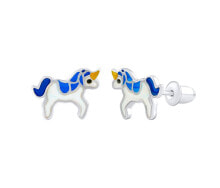 Ювелирные серьги silver earrings Baggio unicorns DCC0362E