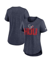 Nike women's Heather Navy Houston Texans Local Fashion Tri-Blend T-shirt