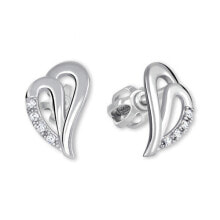 Ювелирные серьги Heart earrings in white gold 239 001 00738 07