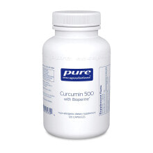 Имбирь и куркума Pure Encapsulations Curcumin 500 with Bioperine -- Куркумин 500 с Биоперином  - 120 капсул