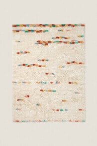 Coloured woven rug