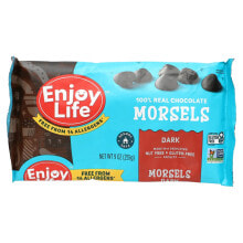 Шоколадные плитки enjoy Life Foods, Morsel, темный шоколад, 255 г (9 унций)