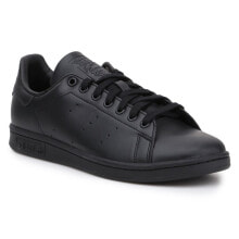Женские кроссовки мужские кроссовки повседневные черные кожаные низкие демисезонные Adidas Stan Smith