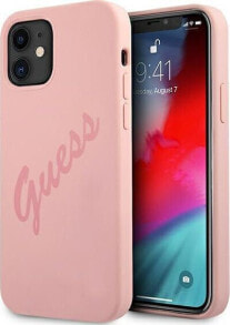 Guess Etui Guess GUHCP12SLSVSPI Apple iPhone 12 mini różowy/pink hardcase Script Vintage