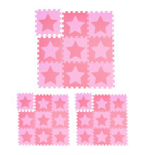 27 x Puzzlematte Sterne rosa-pink