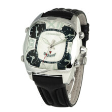 Мужские наручные часы с ремешком мужские наручные часы с черным кожаным ремешком Chronotech CT7677M-11 ( 45 mm)