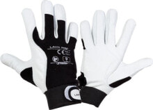 Средства индивидуальной защиты рук для строительства и ремонта lahti Pro Protective glove goatskin size 9 white-black (L270809K)