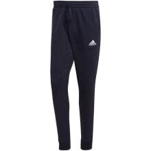 Мужские брюки спортивные черные зауженные трикотажные на резинке джоггеры Adidas Essentials Fleece M H33664 pants
